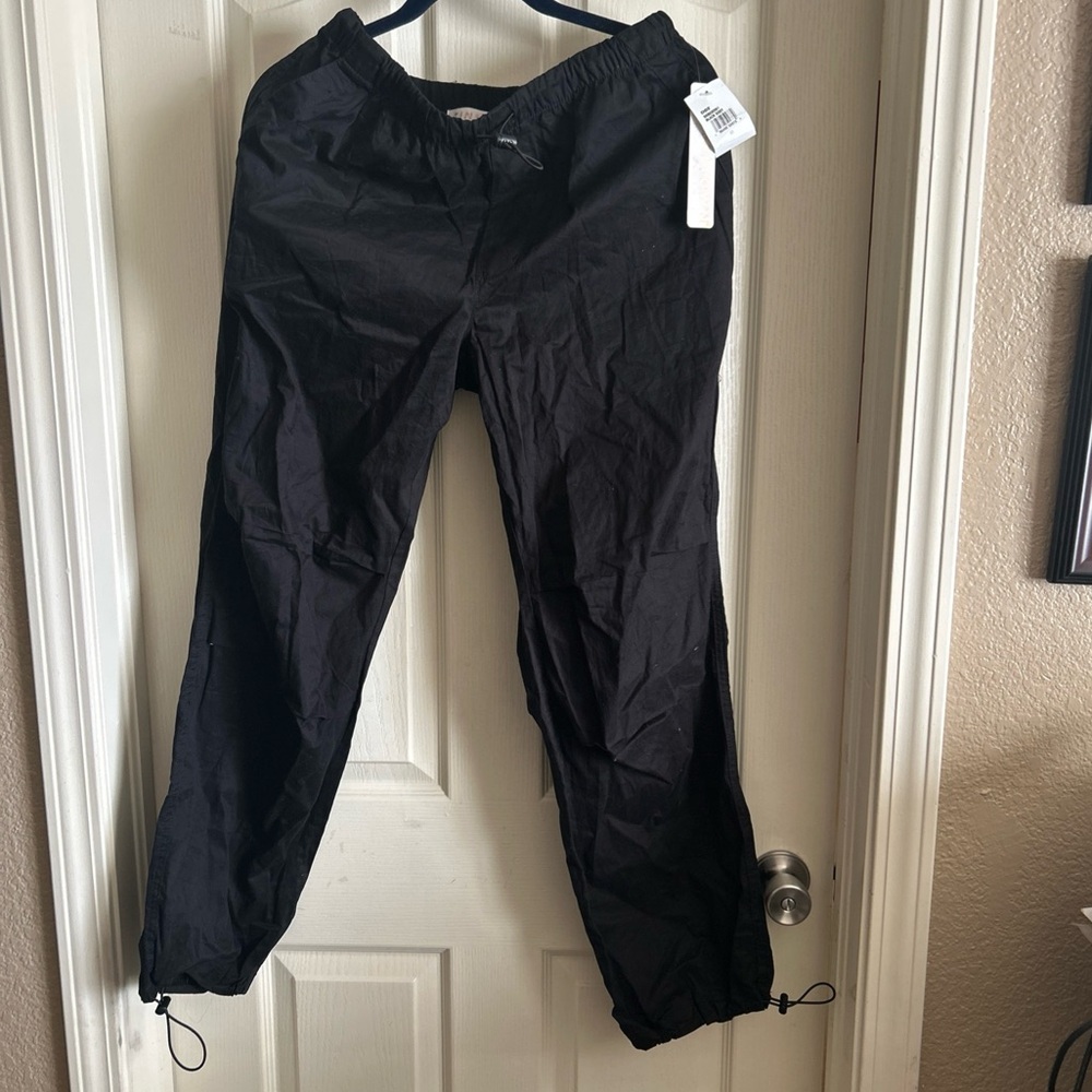 Tinseltown Joggers Black Elastic Waist Drawstring W/Pockets Women’s Size Medium